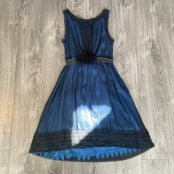 Anthropologie Tulle Ruffle Fit Flare Dress - Picture 5 of 5